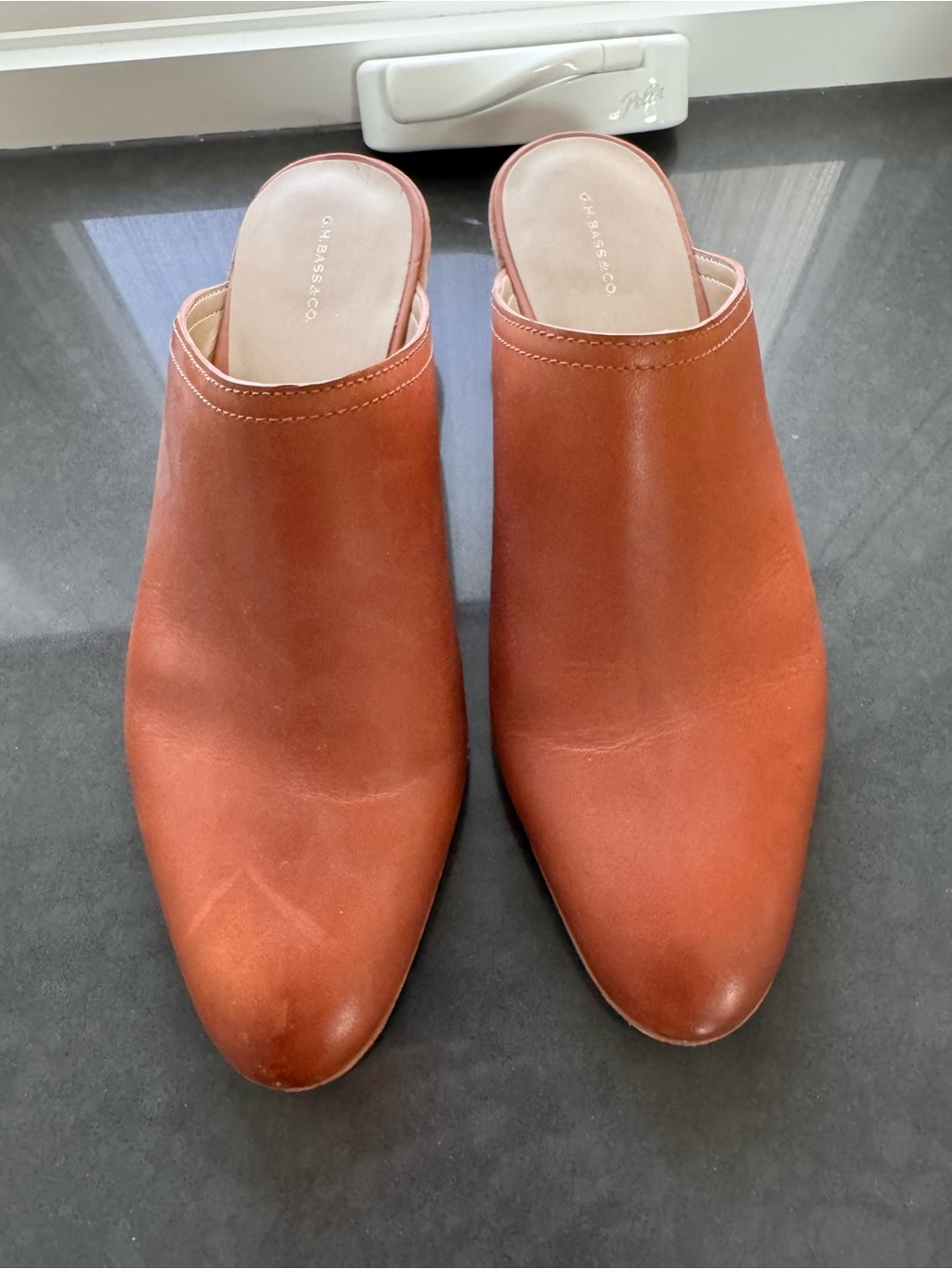 Born Rust Brown Leather Slip-On Mule Clogs